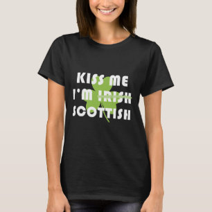 Küss mich, ich bin schottisch, nicht irisch, lusti T-Shirt