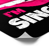 Küss mich, ich bin Single, Liebe, Frohen Valentins Poster (Ecke)