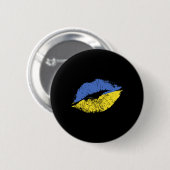 Küss mich, ich bin Ukrainer! Stolz Ukrainischer Va Button (Vorne & Hinten)