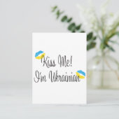 Küss mich! Ich bin Ukrainerin Postkarte (Stehend Vorderseite)
