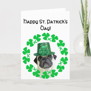 Küss mich i'm Irish Mops Grußkarte Karte