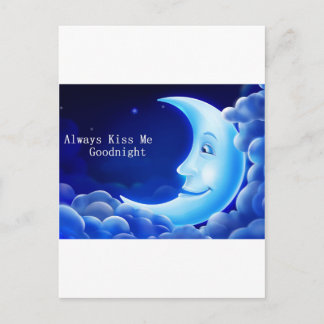 Küss mich immer gut abends postkarte