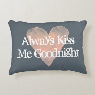 KÜSS MICH IMMER GUT NIGHT Vintage-Akzentsch pillow Dekokissen