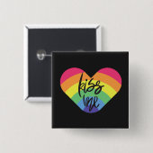 Küss mich. Liebe ist fair. Button (Vorne & Hinten)