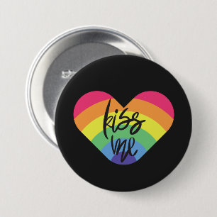Küss mich. Liebe ist fair. Button