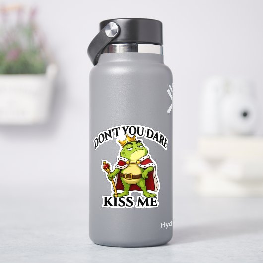 Küss mich nicht, Froschkönig Aufkleber (HydroFlask)