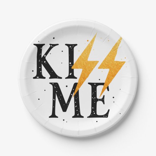 Kuss mich pappteller (Vorderseite)