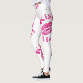 Küss mich! Rosa Lippen Leggings (Links)