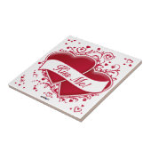 Küss mich! Rote Herzen Fliese (Seite)