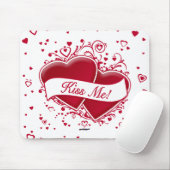 Küss mich! Rote Herzen Mousepad (Mit Mouse)