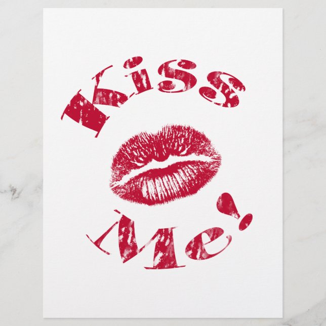 Küss mich! Rote Lippen (Vorderseite)
