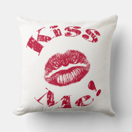 Küss mich! Rote Lippen Kissen
