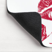 Küss mich! Rote Lippen Mousepad (Ecke)