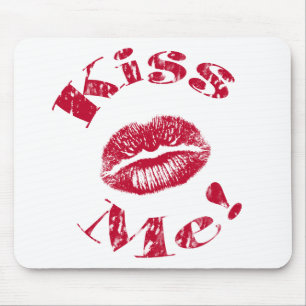 Küss mich! Rote Lippen Mousepad