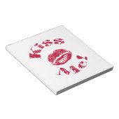 Küss mich! Rote Lippen Notizblock (angewinkelt)