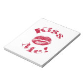 Küss mich! Rote Lippen Notizblock (Rotiert)