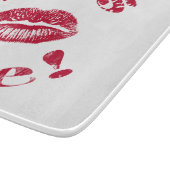 Küss mich! Rote Lippen Schneidebrett (Ecke)