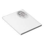 Küss mich! Stift gezeichnet Schwarzweißdesign Notizblock (angewinkelt)