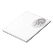 Küss mich! Stift gezeichnet Schwarzweißdesign Notizblock (Rotiert)