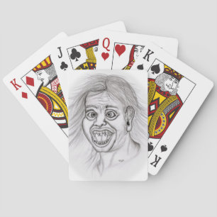 Küss mich! Stift gezeichnet Schwarzweißdesign Spielkarten