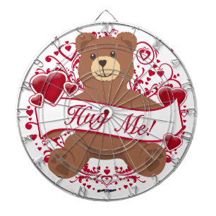 Küss mich! Teddybär zum Valentinstag Dartscheibe