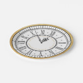 Küss mich um Mitternacht, New Years Clock Pappteller (Schrägansicht)