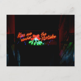 Küss mich unter dem Mistletoe Postkarte