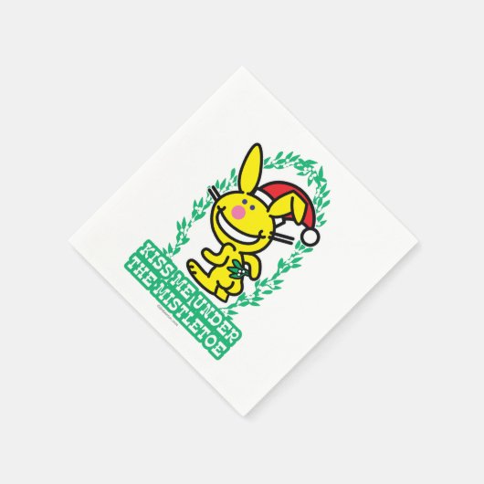 Küss mich unter dem Mistleton Serviette (Ecke)