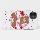 Küss mich! Valentinstag Teddybär Case-Mate iPhone Hülle (Rückseite (Horizontal))