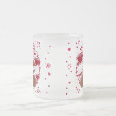 Küss mich! Valentinstag Teddybär Mattglastasse (Mittel)