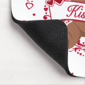Küss mich! Valentinstag Teddybär Mousepad (Ecke)
