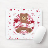 Küss mich! Valentinstag Teddybär Mousepad (Mit Mouse)