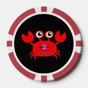 Küss mich, wenn du kannst! Poker-Chips, roter Stec Pokerchips