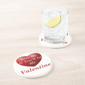 Küss mich, wenn du mein Valentin sein wirst Getränkeuntersetzer (Seite)