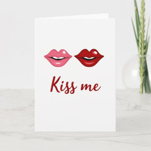 Küss mich zum Valentinstag Karte