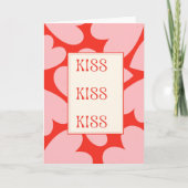 Küss Minimalist Romantische Liebe Karte (Vorderseite)