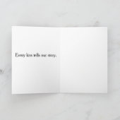 Küss Minimalist Romantische Liebe Karte (Innenseite)