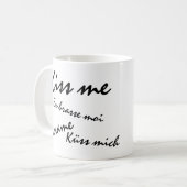 Küss mir anpassbar kaffeetasse (Vorderseite Links)
