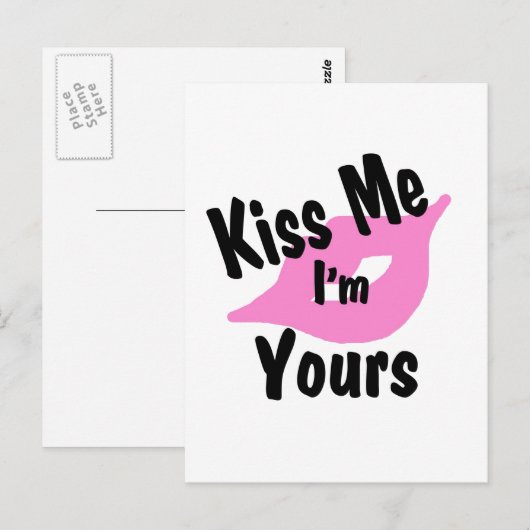 Küss mir, dass ich deiner bin postkarte (Vorne/Hinten)