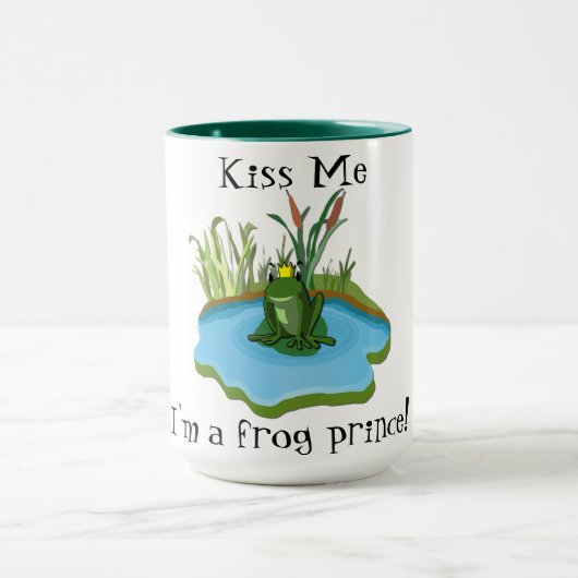 Küss mir, dass ich eine Froschprinz-Tasse bin Tasse (Zentrum)