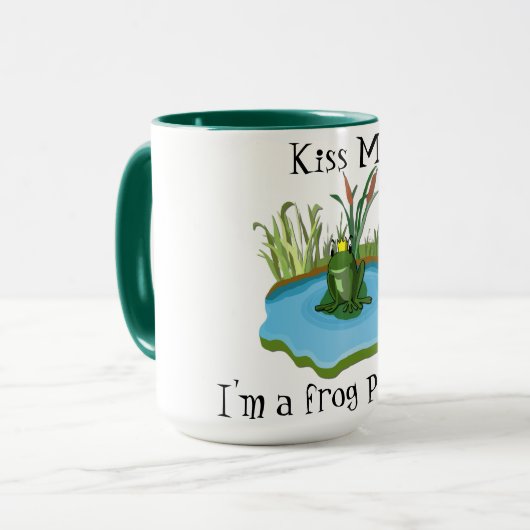 Küss mir, dass ich eine Froschprinz-Tasse bin Tasse (Vorderseite Links)