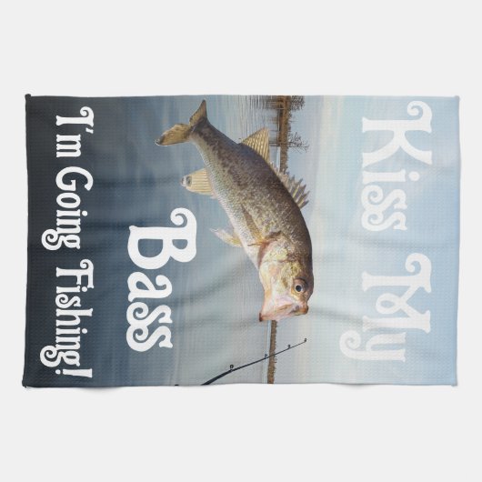 Küss mir, dass ich fischen werde geschirrtuch (Horizontal)