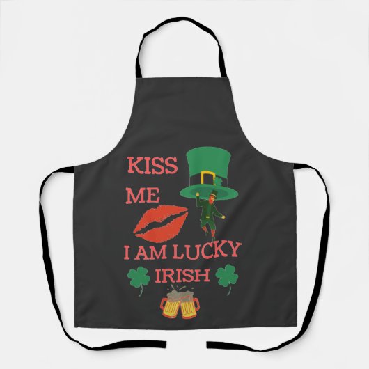 Küss mir, dass ich heute glücklich irre bin schürze (Vorderseite)