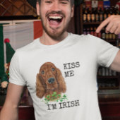 Küss mir, dass ich irisches Setter Dog-Kleeblatt b T-Shirt