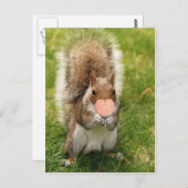 Kuss mir Eichhörnchen Postkarte (Vorne/Hinten)