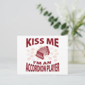 Kuss mir, ich bin Accordion Player Postkarte (Stehend Vorderseite)