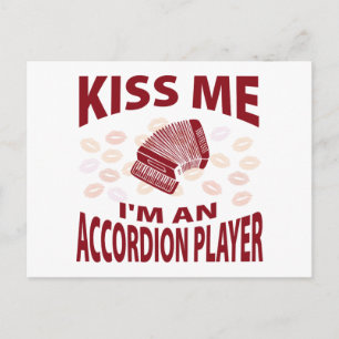 Kuss mir, ich bin Accordion Player Postkarte