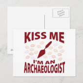 Kuss mir, ich bin Archäologe Postkarte (Vorne/Hinten)