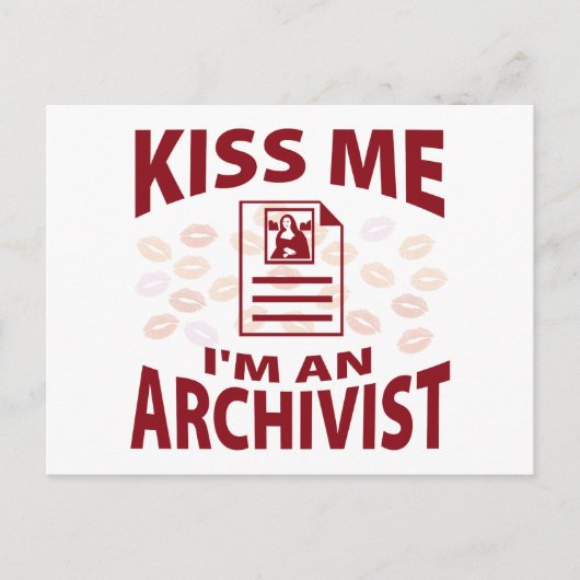 Kuss mir, ich bin Archivist Postkarte (Vorderseite)