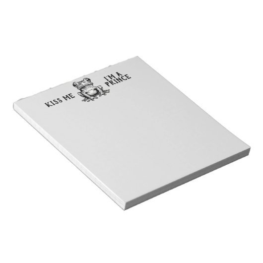 Kuss mir, ich bin ein Prinz-Notepad Notizblock (angewinkelt)
